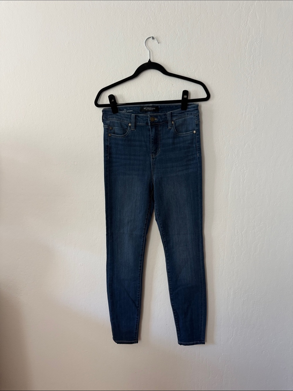 Liverpool High Rise Skinny Blue Jeans